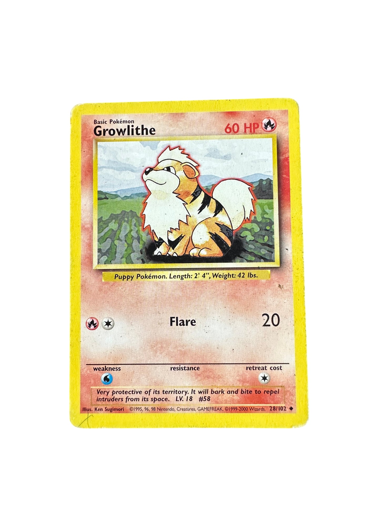 Karta pokemon Growlithe (BS 28)